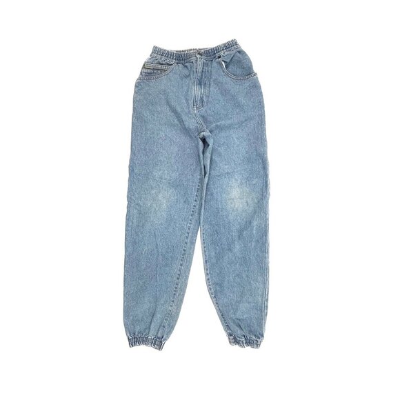 Basic Equipment Elastic Waist Joggers Boy's size L 14 16 Medium Blue Denim Jean - Picture 1 of 3